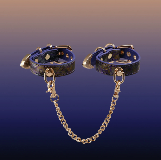 Midnight Baroque Chain Cuffs
