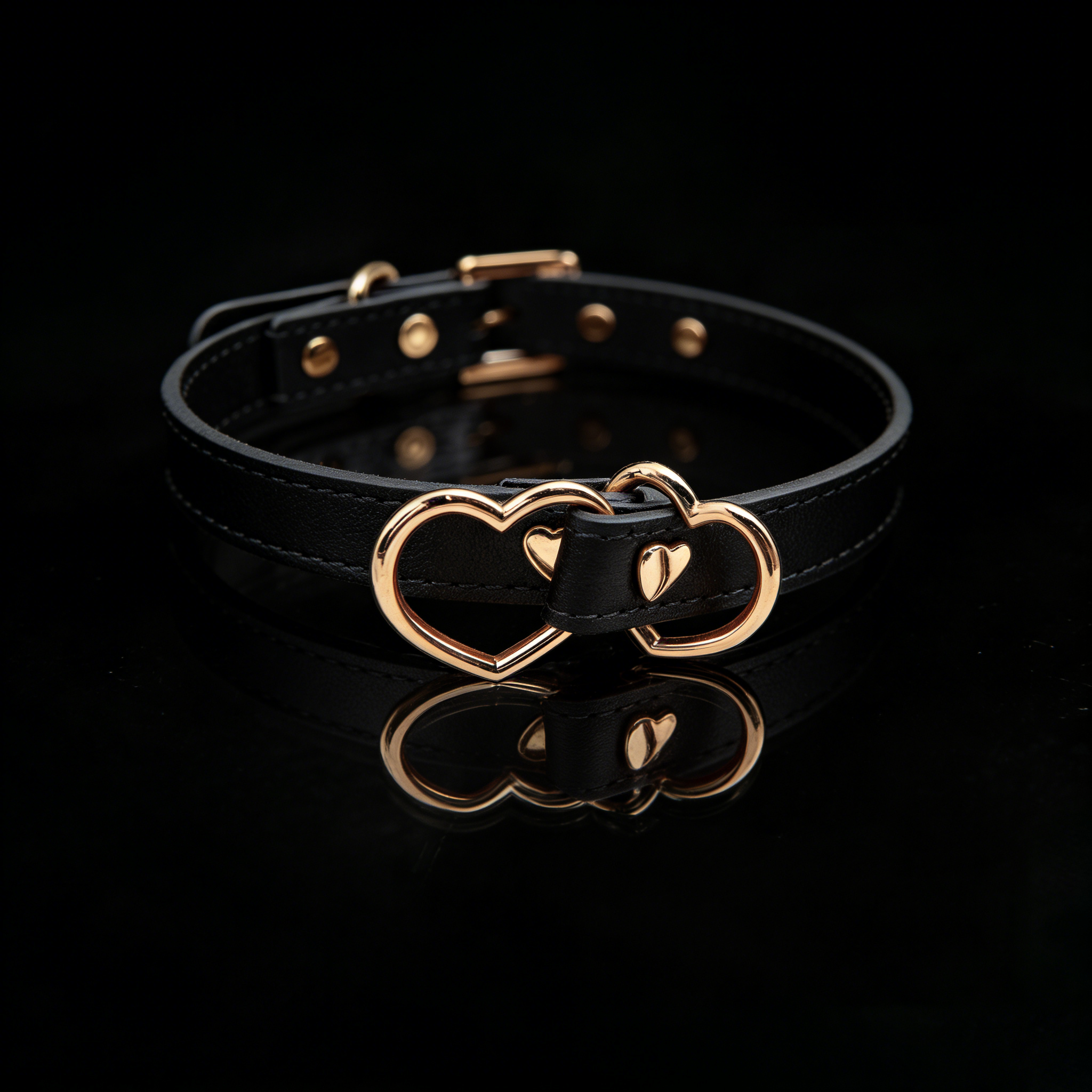 Sweetheart Ring Leather Choker – VOX BODY