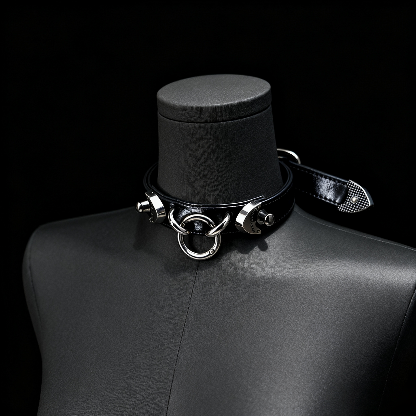 Obsidian Ring Choker