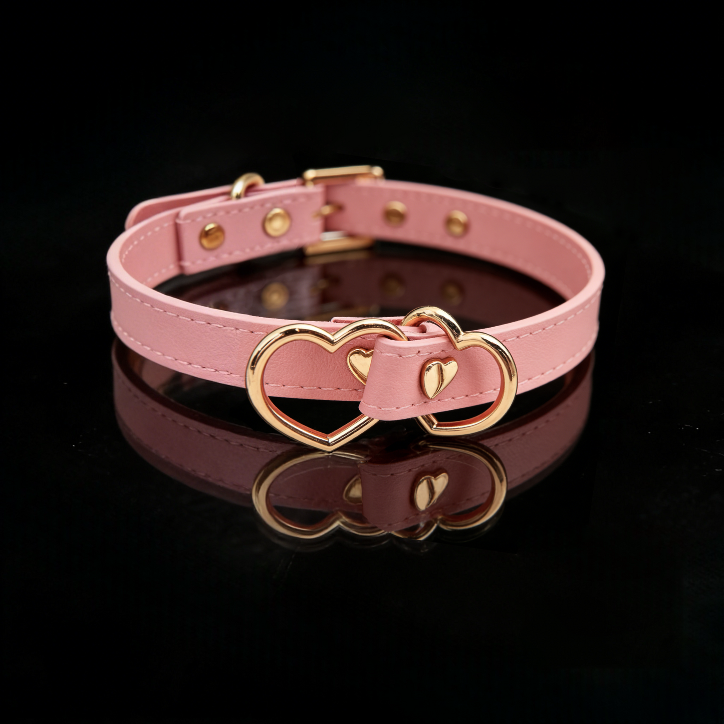 Sweetheart Ring Leather Choker