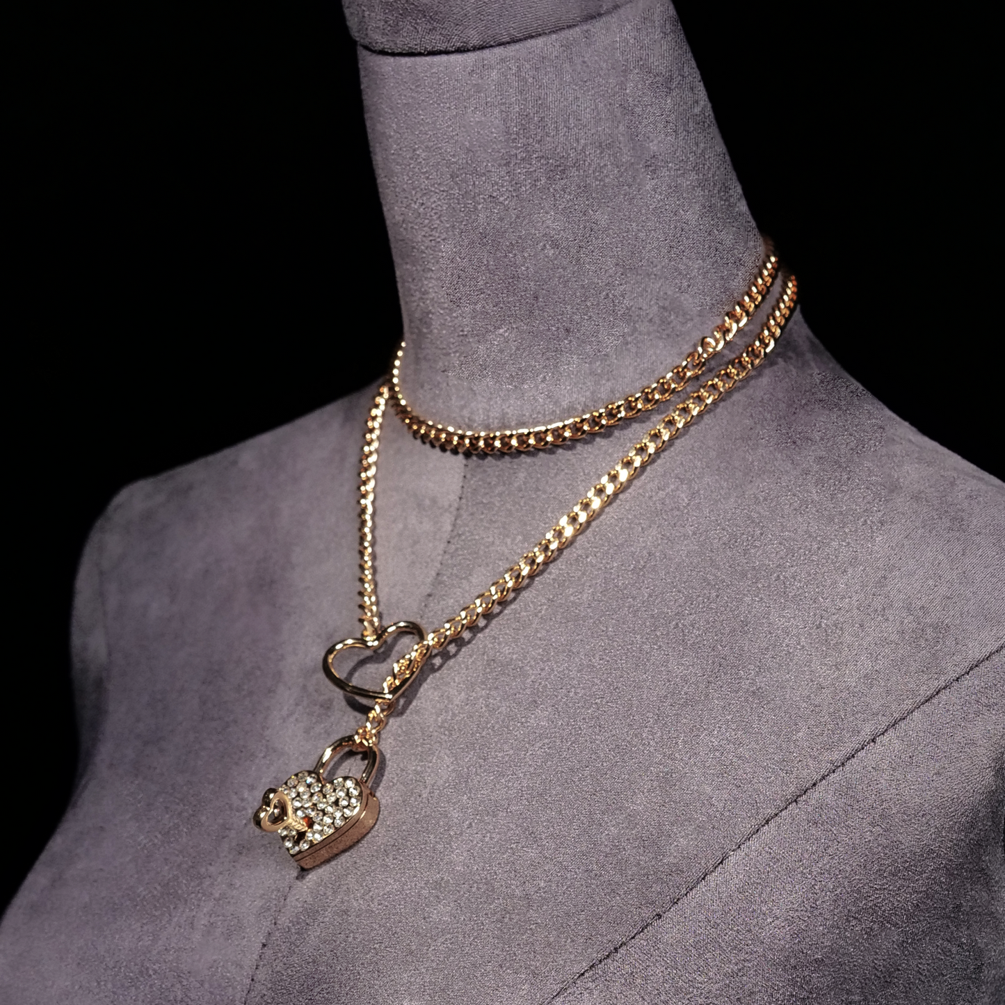 Golden Keepsake Heart Necklace