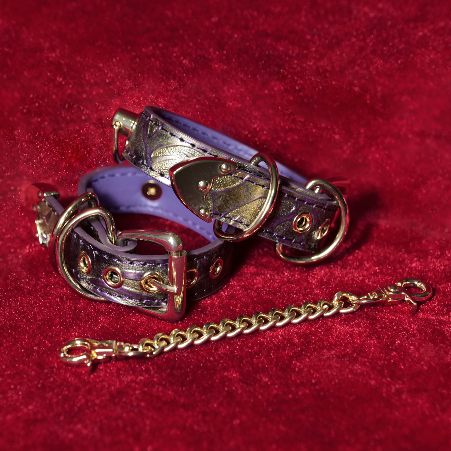 Midnight Baroque Chain Cuffs